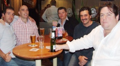 Time for a refresher at the North Suburban Club: L-R Jim Polonidis, John Talone, Mark Gauci, Tony Gleeson and Ryan Fairclough. Time for a refresher at the North Suburban Club: L-R Jim Polonidis, John Talone, Mark Gauci, Tony Gleeson and Ryan Fairclough.
