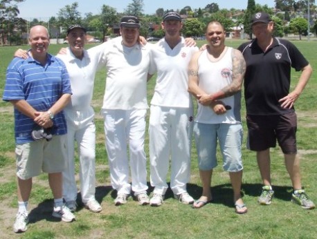 Moonee Valley Life Members celebrate: L-R Warwick Nolan, John Talone, Ian Denny, Michael Harvey, Sandro Capocchi and Darren Nagle. Moonee Valley Life Members celebrate: L-R Warwick Nolan, John Talone, Ian Denny, Michael Harvey, Sandro Capocchi and Darren Nagle.