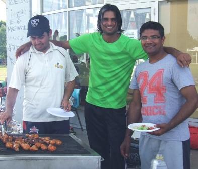 The Christmas party barbecue had a real Pakistani feel, with Valley players (L-R) Murtaza Khaliq, Muhammad Maaz and Saif Ali cooking delicious spiced halal meats on the wood-fired barbecue. The Christmas party barbecue had a real Pakistani feel, with Valley players (L-R) Murtaza Khaliq, Muhammad Maaz and Saif Ali cooking delicious spiced halal meats on the wood-fired barbecue.