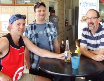 Past juniors and a past junior treasurer: L-R Matt Thomas, James Clarke and Alan Thomas. Past juniors and a past junior treasurer: L-R Matt Thomas, James Clarke and Alan Thomas.