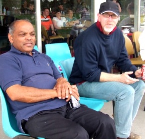 Interested dad Kris Amunugama sits with Junior Co-ordinator Kevin Gardiner to assess the form of the Thirds. Interested dad Kris Amunugama sits with Junior Co-ordinator Kevin Gardiner to assess the form of the Thirds.