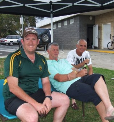 Enjoying the shade of our marquee, donated by Toyota: L-R: Peter Whebell, in his last outing at Moonee Valley before heading overseas for a year; coach Rex Bennett and Neil King. Enjoying the shade of our marquee, donated by Toyota: L-R: Peter Whebell, in his last outing at Moonee Valley before heading overseas for a year; coach Rex Bennett and Neil King.