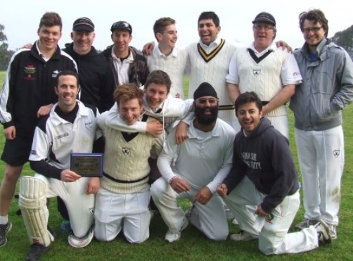 Our Grand Final team: L-R. Back - Daniel Comande, Adam Patchell, Ben Thomas, Anthony Cafari, Kern Kapoor, Peter Golding and Mick Bannister. Front - Michael Ozbun, Bede Gannon, Jack Newman, Amandeep Singh and Gaurav Malhotra. Our Grand Final team: L-R. Back - Daniel Comande, Adam Patchell, Ben Thomas, Anthony Cafari, Kern Kapoor, Peter Golding and Mick Bannister. Front - Michael Ozbun, Bede Gannon, Jack Newman, Amandeep Singh and Gaurav Malhotra.