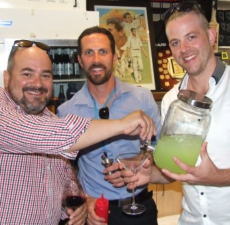 Cocktails were the order of the night - with James Harris, Michael Ozbun and Matt Thomas. Cocktails were the order of the night - with James Harris, Michael Ozbun and Matt Thomas.