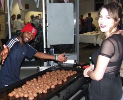 Chef Clyde D'Cruz cooked up a range of tasty treats - both inside the kitchen/canteen and on the barbecue outside the clubrooms. Chef Clyde D'Cruz cooked up a range of tasty treats - both inside the kitchen/canteen and on the barbecue outside the clubrooms.