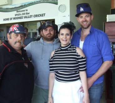 A family gathering: Vince Riggio with son Anthony and daughter Vanessa, with her partner Matt Thomas. A family gathering: Vince Riggio with son Anthony and daughter Vanessa, with her partner Matt Thomas.