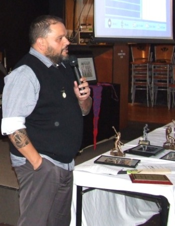 Life Member Sandro Capocchi speaks before making the presentation to new Life Member Mark Cini. Life Member Sandro Capocchi speaks before making the presentation to new Life Member Mark Cini.