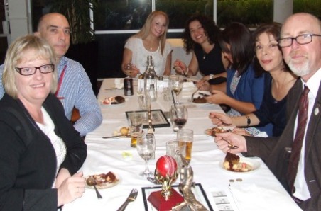 Enjoying the night: L-R Jodie and John Talone, Vanessa Schuller, Agatha Soccio, Tien Polonidis and Virginia and Kevin Gardiner. Enjoying the night: L-R Jodie and John Talone, Vanessa Schuller, Agatha Soccio, Tien Polonidis and Virginia and Kevin Gardiner.