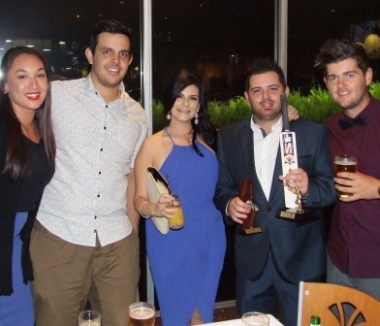 The dress-up table: L-R Jade with Chris Rebeiro, Vanessa and Anthony Riggio and Chris Pollock. The dress-up table: L-R Jade with Chris Rebeiro, Vanessa and Anthony Riggio and Chris Pollock.