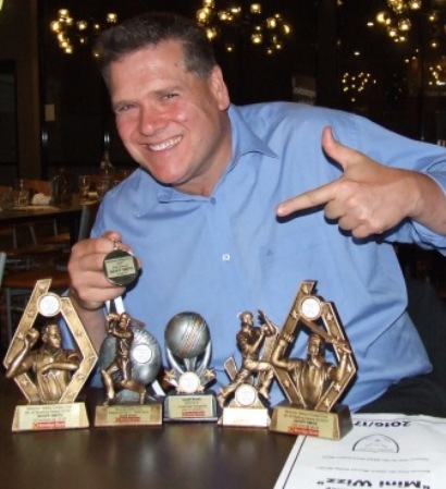 Big Jethro cleaned up: Geoff Smith with his trophies from the night. Big Jethro cleaned up: Geoff Smith with his trophies from the night.