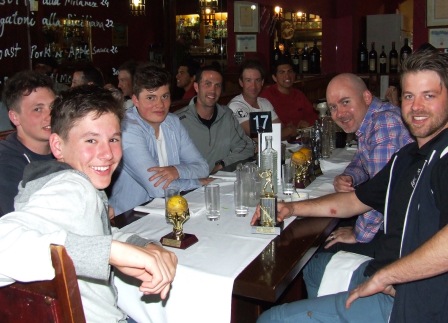 At the Winter Comp presentation: (L-R) new player Freddie Priestley, Jack Newman (front), Dan Comande, Michael Ozbun, Ben Thomas, Kern Kapoor, Adam Patchell and Matt Thomas. At the Winter Comp presentation: (L-R) new player Freddie Priestley, Jack Newman (front), Dan Comande, Michael Ozbun, Ben Thomas, Kern Kapoor, Adam Patchell and Matt Thomas.