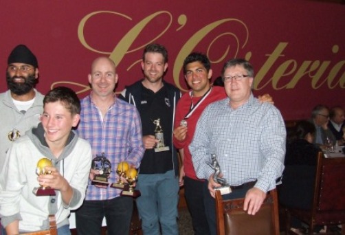 Our Winter Comp award winners - L-R Amandeep Singh, Jack Newman, Adam Patchell, Matt Thomas, Kern Kapoor and Peter Golding.