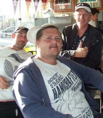 At right: New Moonee Valley players (from left) Matthew Houston and Dwayne Arrowsmith with past umpire Paul Larkins. At right: New Moonee Valley players (from left) Matthew Houston and Dwayne Arrowsmith with past umpire Paul Larkins.
