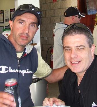 At right: Two club stalwarts - Jim Polonidis with Daniel Phillips (far right). At right: Two club stalwarts - Jim Polonidis with Daniel Phillips (far right).