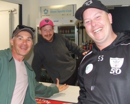 Keeping the bar facilities ticking over: L-R Dean Jukic, Bede Gannon and Mitchell Britton. Keeping the bar facilities ticking over: L-R Dean Jukic, Bede Gannon and Mitchell Britton.