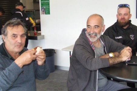 A man has to eat, especially if he's one of three Life Members together! L-R Bob Sciacchitano, Joe Ansaldo and Matt Thomas. A man has to eat, especially if he's one of three Life Members together! L-R Bob Sciacchitano, Joe Ansaldo and Matt Thomas.