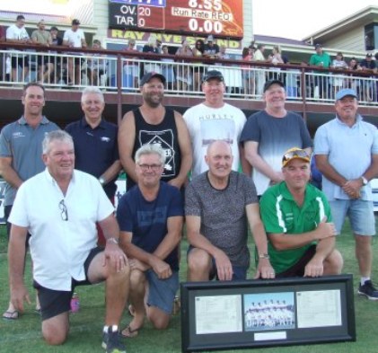 Moonee Valley couldn't have all the glory: The Barooga Cricket Club staged their own reunion gathering with Sean O'Kane. Moonee Valley couldn't have all the glory: The Barooga Cricket Club staged their own reunion gathering with Sean O'Kane.