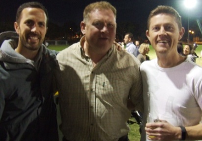 An occasion to remember: L-R Michael Ozbun, Simon Thornton and Craig Pridham. An occasion to remember: L-R Michael Ozbun, Simon Thornton and Craig Pridham.