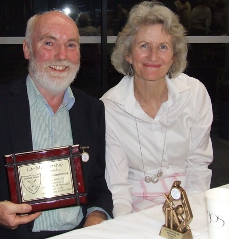 A well-deserved 200-gamer and Life Member - Allan Cumming with wife Claire Henderson. A well-deserved 200-gamer and Life Member - Allan Cumming with wife Claire Henderson.