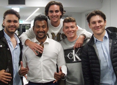 The band is back together: L-R Luke Brock, Shiwantha Kumara, Anthony Cafari, Dan Comande and Jack Newman. The band is back together: L-R Luke Brock, Shiwantha Kumara, Anthony Cafari, Dan Comande and Jack Newman.