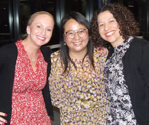 Thanks to the partners: L-R Vanessa Schuller, Tien Polonidis and Agatha Jukic. Thanks to the partners: L-R Vanessa Schuller, Tien Polonidis and Agatha Jukic.