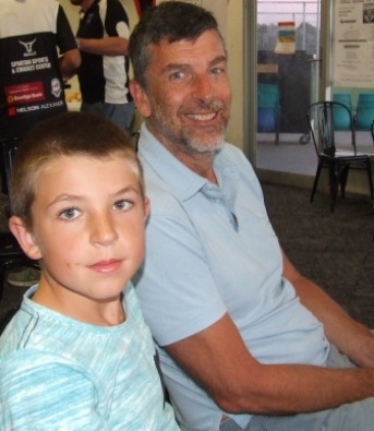 Enjoying the cricket both on the field and the Ashes on TV were Under 10 player Tristan Berge and his dad Lindsay. Enjoying the cricket both on the field and the Ashes on TV were Under 10 player Tristan Berge and his dad Lindsay.
