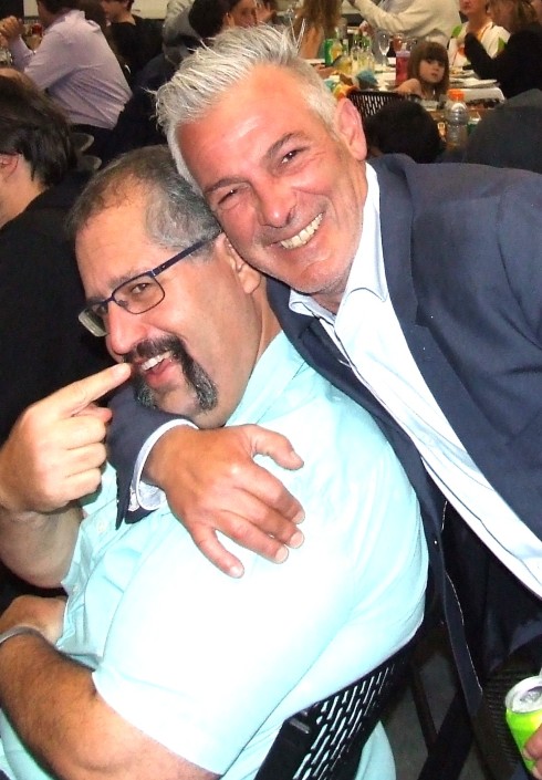 Let's talk football: Ardent supporters Brendan Rhodes (left) and Dom Gibaldi. Let's talk football: Ardent supporters Brendan Rhodes (left) and Dom Gibaldi.
