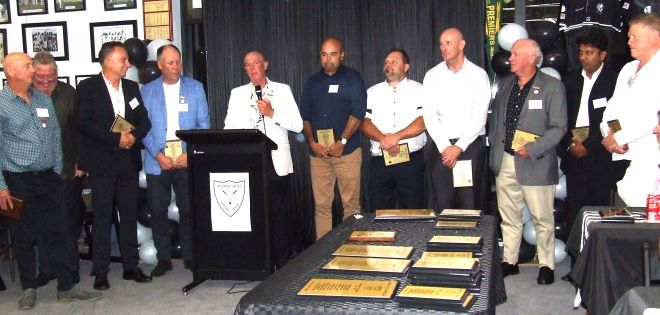 Members of our greatest-ever team: L-R Greg Meyers, Terry Nagle, Bill Nagel, Ian Denny, captain Greg Peters, Amit Chaudhary, Glen Courts, Mick Harvey, Warwick Nolan, Arosha Perera and Darren Nagle. Members of our greatest-ever team: L-R Greg Meyers, Terry Nagle, Bill Nagel, Ian Denny, captain Greg Peters, Amit Chaudhary, Glen Courts, Mick Harvey, Warwick Nolan, Arosha Perera and Darren Nagle.