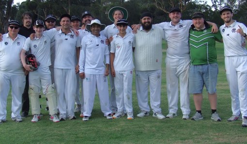 The on-and-offfield team: L-R Mark Gauci, scorer Chris Love, Luke Sevenson, Dean Lawson, Jason Ripa, Dean Jukic, Ben Baldacchino, Sudarshan Devkota, David Lubansky, Joel Italia, Manu Singh, Lachlan Smith, scorer Andreas Skiotis and Jackson Partridge. The on-and-offfield team: L-R Mark Gauci, scorer Chris Love, Luke Sevenson, Dean Lawson, Jason Ripa, Dean Jukic, Ben Baldacchino, Sudarshan Devkota, David Lubansky, Joel Italia, Manu Singh, Lachlan Smith, scorer Andreas Skiotis and Jackson Partridge.