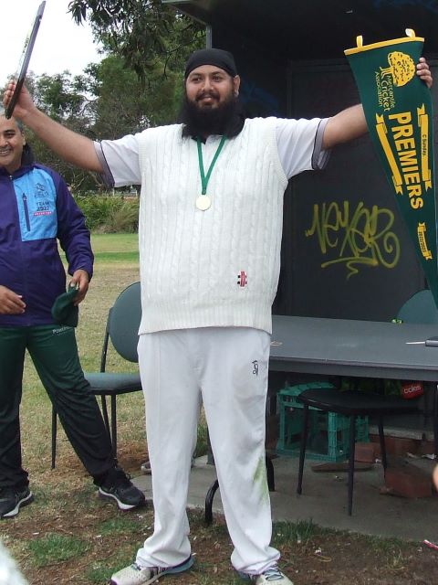 The victorious skipper: Manu Singh with the shield and flag. The victorious skipper: Manu Singh with the shield and flag.