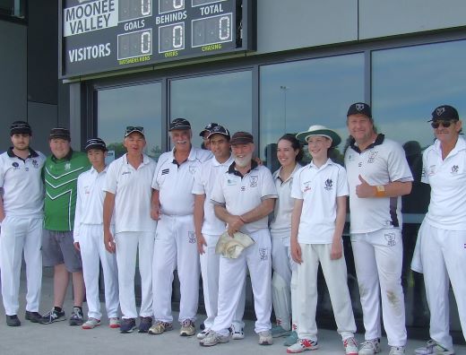 The team for Charlie Walker's 150th game: L-R Tom Morrissy, Andreas Skiotis, Oscar McKeown, Dean Jukic, Charlie Walker, Dean Lawson (obscured), Minh Vo, Allan Cumming, Sarah Fenn, Jeremy Sevenson, Shaun Rayment and Pat Taylor. The team for Charlie Walker's 150th game: L-R Tom Morrissy, Andreas Skiotis, Oscar McKeown, Dean Jukic, Charlie Walker, Dean Lawson (obscured), Minh Vo, Allan Cumming, Sarah Fenn, Jeremy Sevenson, Shaun Rayment and Pat Taylor.