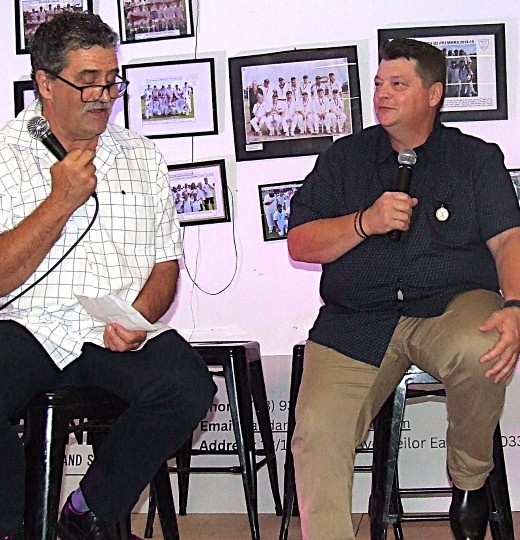 Two rascals - Tony Gleeson (left) makes some telling remarks on the career of Mark Gauci. Two rascals - Tony Gleeson (left) makes some telling remarks on the career of Mark Gauci.