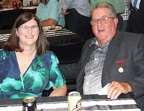 Club co-founder and official MVCC Legend Ray Storey was at the event with daughter Belinda. Club co-founder and official MVCC Legend Ray Storey was at the event with daughter Belinda.