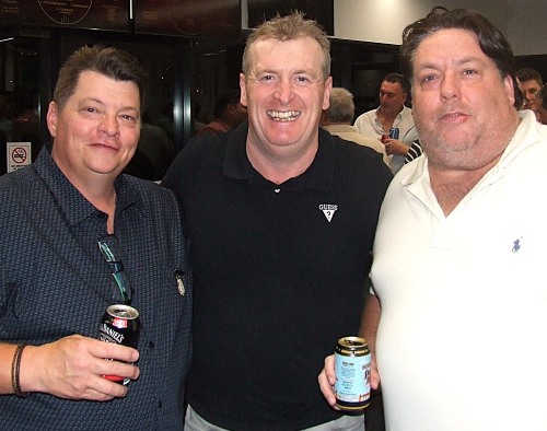 Catching up with old mates: L-R Mark Gauci, Sean O'Connor and Ryan Fairclough. Catching up with old mates: L-R Mark Gauci, Sean O'Connor and Ryan Fairclough.