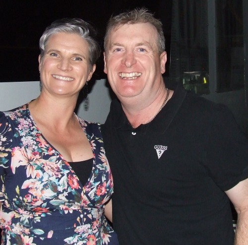 Supporting our club and our champions: Lezanne Webb-Johnson with Sean O'Connor, who played 8 games in 2012/13 and was a great mate of Heath. Supporting our club and our champions: Lezanne Webb-Johnson with Sean O'Connor, who played 8 games in 2012/13 and was a great mate of Heath.