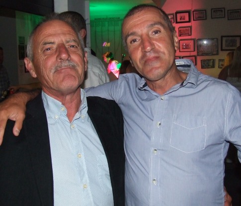 Trying to look serious on a fun night: Phill King (left) and Jim Polonidis. Trying to look serious on a fun night: Phill King (left) and Jim Polonidis.
