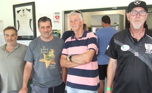A line-up of club stalwarts: L-R Bob Sciacchitano, Tony Gleeson, Rex Bennett and Kevin Gardiner. A line-up of club stalwarts: L-R Bob Sciacchitano, Tony Gleeson, Rex Bennett and Kevin Gardiner.