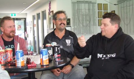 Tall tales and true about Gauch's 399 games to date: L-R James Beilken, Brendan Rhodes and Mark Gauci. Tall tales and true about Gauch's 399 games to date: L-R James Beilken, Brendan Rhodes and Mark Gauci.