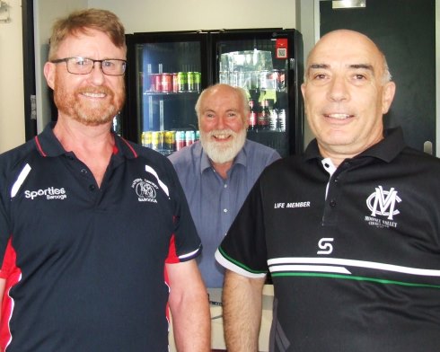 Catering for the needs of the hungry and thirsty hordes: L-R Dean Lawson, Allan Cumming and John Talone. Catering for the needs of the hungry and thirsty hordes: L-R Dean Lawson, Allan Cumming and John Talone.