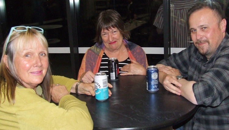 Getting ready for her return to the playing field: Adele Walker (left) with friends Susan Williams and David Jones. Getting ready for her return to the playing field: Adele Walker (left) with friends Susan Williams and David Jones.