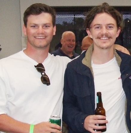 Here's cheers to the current generation. L-R Nick Dachs and Charles Bibby. Here's cheers to the current generation. L-R Nick Dachs and Charles Bibby.
