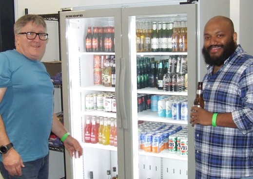 What's a function without a few refreshments? Committee members Peter Golding (Left) and Manu Poulose check on the status of the new bar fridge. What's a function without a few refreshments? Committee members Peter Golding (Left) and Manu Poulose check on the status of the new bar fridge.