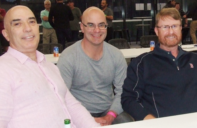 There's still plenty of runs and action from these old rascals: L-R John Talone, Michael Cumbo and Dean Lawson. John and Dean are two of the key drivers of the Past & Present Players group. There's still plenty of runs and action from these old rascals: L-R John Talone, Michael Cumbo and Dean Lawson. John and Dean are two of the key drivers of the Past & Present Players group.