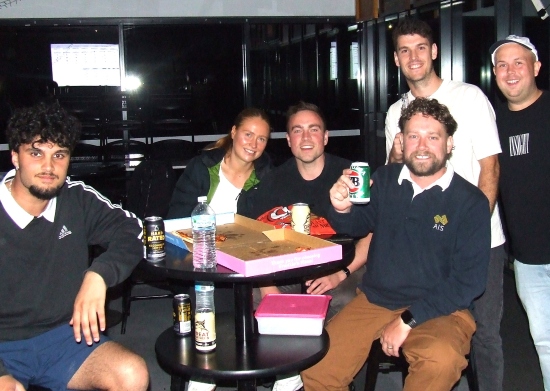 Keen interest in the draft order: L-R Krish Kanchan, Monique and Hayden Rayner, Brayden McGregor (front), Ben Tarran and Max Jones. Keen interest in the draft order: L-R Krish Kanchan, Monique and Hayden Rayner, Brayden McGregor (front), Ben Tarran and Max Jones.