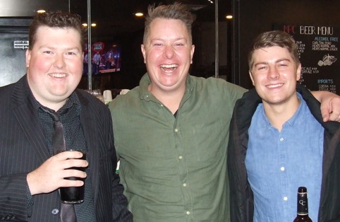 Enjoying presentation night: L-R Andreas Skiotis, Mitchell Britton and Eamon O'Toole. Enjoying presentation night: L-R Andreas Skiotis, Mitchell Britton and Eamon O'Toole.