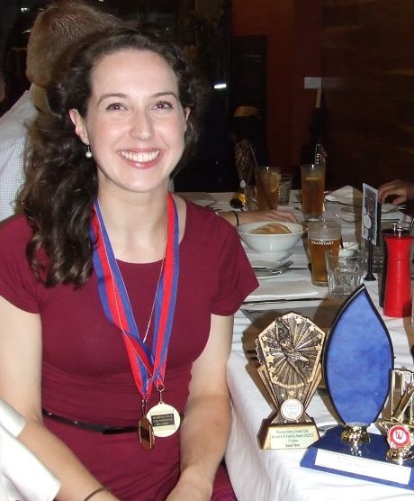 Sarah Fenn with her awards - fielding awards for both Moonee Valley and the NWMCA. Sarah Fenn with her awards - fielding awards for both Moonee Valley and the NWMCA.