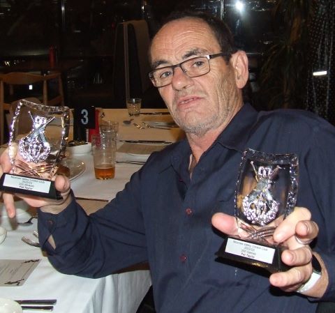Newly-inducted Life Member Pat Taylor shows there's still plenty of on-field action - with his trophies. Newly-inducted Life Member Pat Taylor shows there's still plenty of on-field action - with his trophies.