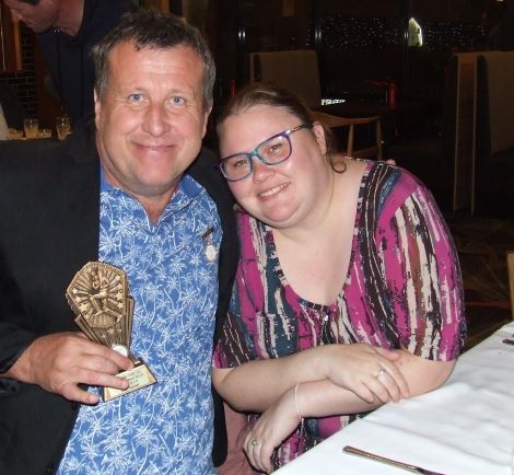 Sixth Eleven batting award winner Shaun Rayment with fiancee Lara Davis. Sixth Eleven batting award winner Shaun Rayment with fiancee Lara Davis.