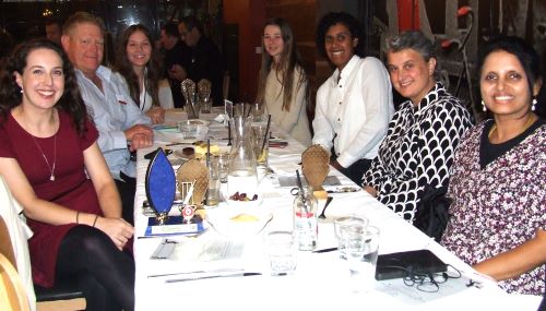 Our victorious women's team was well represented on the night: L-R Sarah Fenn, coach Darren Nagle, Tara Newman, Katherine Baker, Jane Greenshields, Sandra Verschoor and Sridevi Thoppe. Our victorious women's team was well represented on the night: L-R Sarah Fenn, coach Darren Nagle, Tara Newman, Katherine Baker, Jane Greenshields, Sandra Verschoor and Sridevi Thoppe.