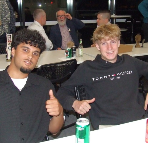 They can bowl pace, they can bowl spin: L-R Krish Kanchan and Jordy Walsh. They can bowl pace, they can bowl spin: L-R Krish Kanchan and Jordy Walsh.